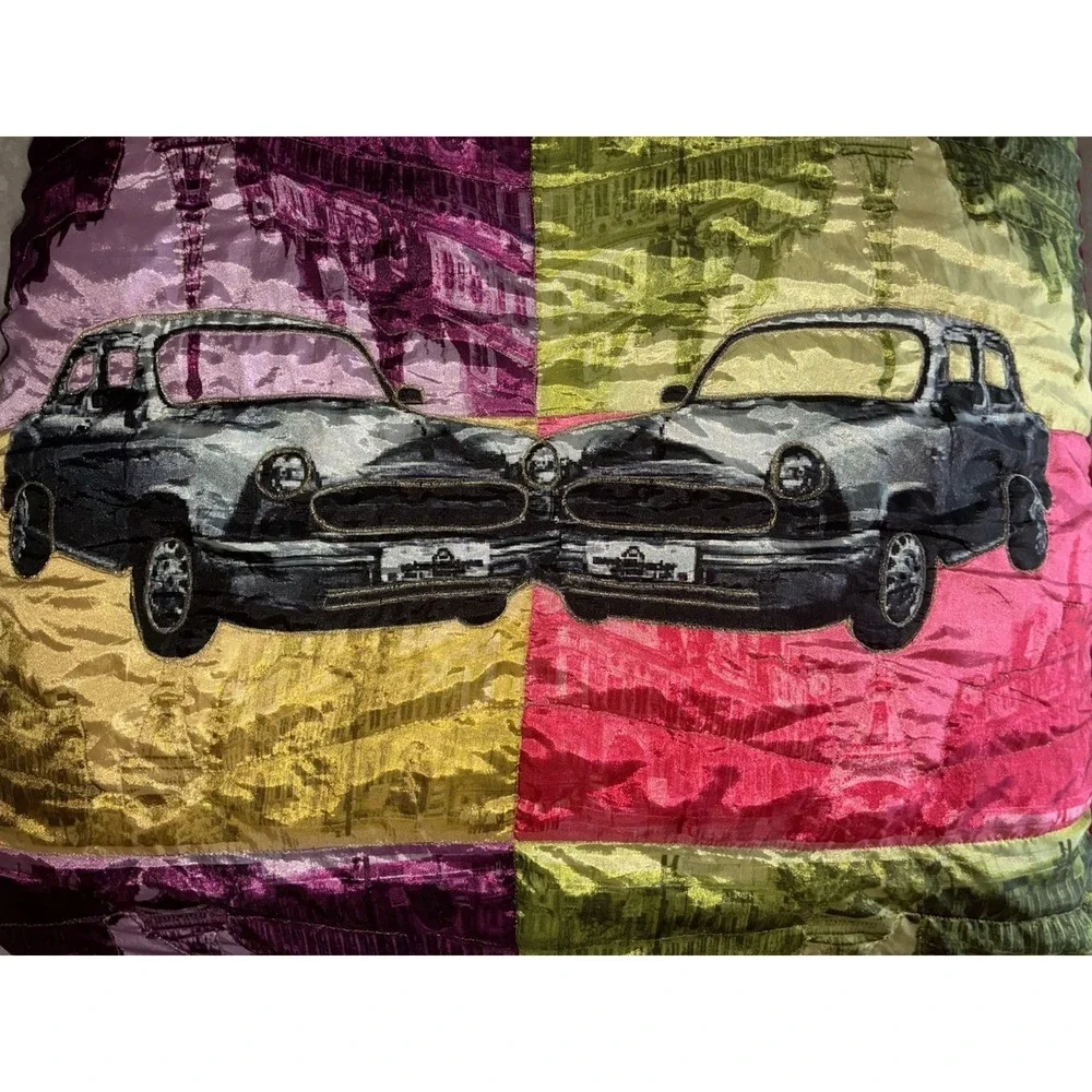 Soho Loft Pillow‎ Ambassador Taxi Car Paris Skyline Eiffel Tower Decorative 22